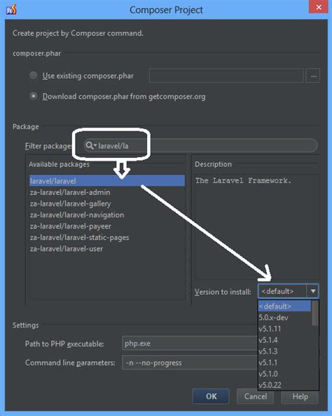 how to create a laravel